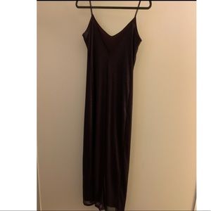 Windsor Purple Spaghetti Long Dress with V-neck